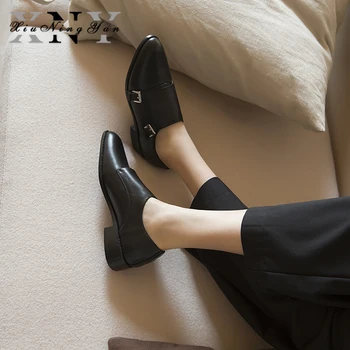 XiuNingYan Femei Balerini Pantofi Oxford Femei din Piele Adidasi Doamnelor Pantofi Vintage Pantofi Casual pentru Femei Încălțăminte 2020