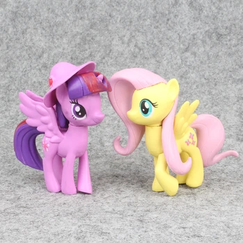 6PCS My Little Pony Jucării Figura Rainbow Dash Ponei Birhtday 9cm PVC Figurine de Colectie Model pentru Copii Jucarii pentru Copii Cadouri