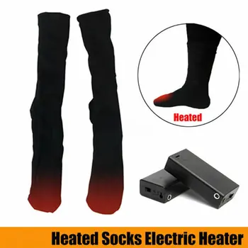 1 Pereche Electrice Incalzite Șosete De Iarnă În Aer Liber Boot Picioarele Calde Micro Usb De Încărcare Șosete Cu Reglabil Baterie