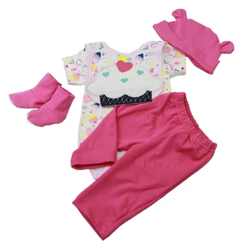 Moda 22-23 inch Haine pentru Copii Salopete Seturi Tricou Pantaloni Pentru Păpuși Reborn Colorate 55-57 cm Accesorii Papusa Baby Girl Haine