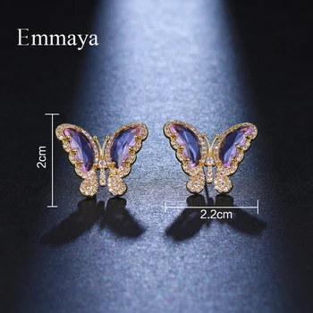 Emmaya Nou Petrecere La Modă Fermecător Cercel Pentru Femei Cu Fluture Drăguț Modelare De Zirconiu De Înaltă Calitate Moda Bijuterii Banchet