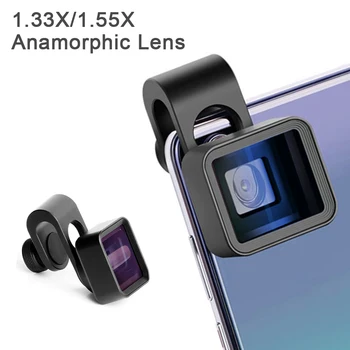 1.33 X/1.55 X Anamorphic Lens Pentru Smartphone-ul iPhone cu Ecran Lat Film Video de Fotografiere de Film aparat de Fotografiat Telefon Telefon Universal Obiectiv