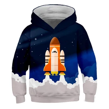 Moda Astronaut Băieți Fete Sport, Hanorace Hanorac Pentru 2020 Toamna Copil Haine Topuri fierbinte de vânzare articole de Îmbrăcăminte exterioară pentru Copii print Haine