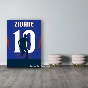 Panza de Fotbal steaua Zidane Poze Decor Acasă Picturi Poster HD Printuri de Arta de Perete Modular Living Încadrată