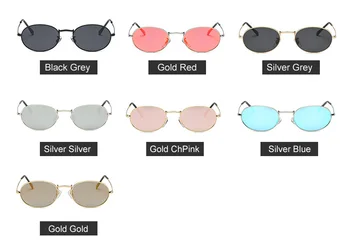 LongKeeper Retro Oval ochelari de Soare pentru Femei Ochelari de Epocă Bărbați Oglindă de Metal Aur argint Ochelari de Soare de sex Feminin Oculos de sol UV400
