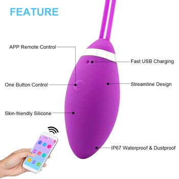 Dragoste Ouă Bluetooth App Vibrator USB de Reîncărcare fără Fir Control de la Distanță Vibratoare Pentru Femei Vibratoare Jucarii Sexuale Masturbari Ouă Vibrador