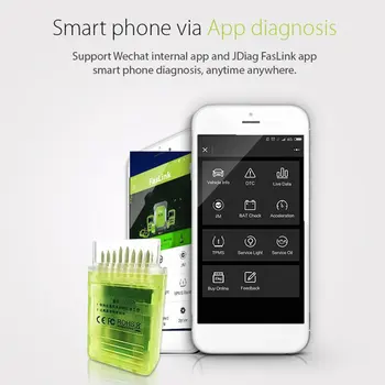 JDiag FasLink M1 Cititor de Cod Pentru Wechat Pentru Android Telefon Portabil OBD2 Scanner Auto Instrument de Diagnosticare