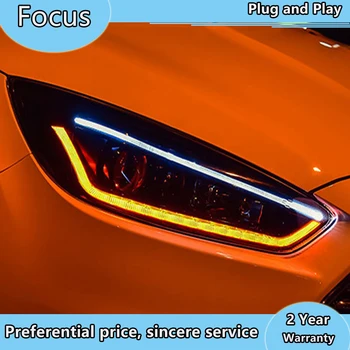 Auto styling caz pentru Ford Focus Faruri-2018 se Concentreze Faruri Faruri LED DRL Lentilă Fascicul Dublu ASCUNS