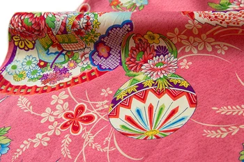 Jumătate de Metru Japoneză kokka Mozaic Kimono din Bumbac Țesături Textile Quilting Pânză Tesatura de cusut Flori de Fan C