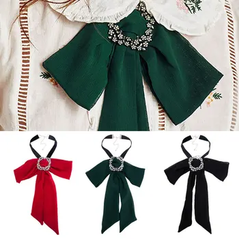 Doamnelor Guler Colier si Pandantiv de Lux Stras Cravată Declarație Cravată Colier pentru Femei Papion Accesorii de Îmbrăcăminte