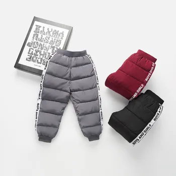 Vânzare fierbinte Noi de Iarnă Copii Pantaloni de Bumbac Baieti Copilului Gros Cald Pantaloni de Bumbac pentru Copii Jos Pantalonii