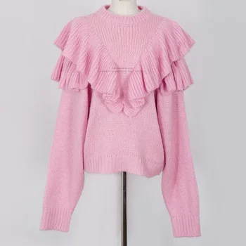 2020 primăvară de moda noua vrac ciufulit fata retro casual fată dulce tricotate pulover pulover dulce stradă