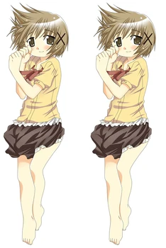 Anime Hidamari Sketch personaje fata sexy Yuno Miyako Nazuna otaku Dakimakura pernă acoperă îmbrățișându corp față de pernă