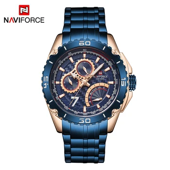 Naviforce Bărbați Ceasuri Noi 30M Waterpoof Ceasuri de Lux Lumious Mâinile Ceas Sport din Oțel Inoxidabil Ceas Relogio Masculino