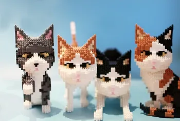 Balody De Desene Animate Pisica Model Mini Micro Bloc Anime Pisica De Companie Serie De Blocuri De Constructii Jucarii Educative Pentru Copii Cadouri Pentru Copii