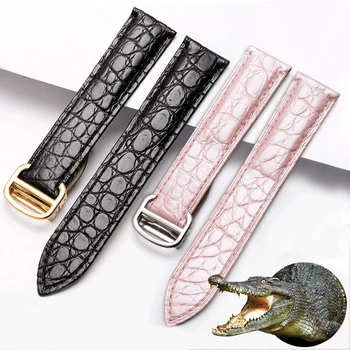 Calitate piele de Crocodil curea maro negru roz brățară pentru bărbați și femei adaptare Rezervor Londra SOLO lanț de ceas