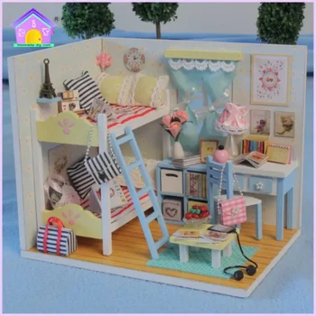 1buc DIY LOL păpuși cu dormitor si Mobila Pat Scaun masa fereastra de casă, jucării și așa mai departe Original LOL păpuși brad cadouri Copii