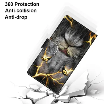 Caz pentru Samsung Galaxy A3 A5 A7 2016 2017 A2 Core Caz Flip Cover Telefon Model Animal Fundas pentru Galaxy A2 Core Capa