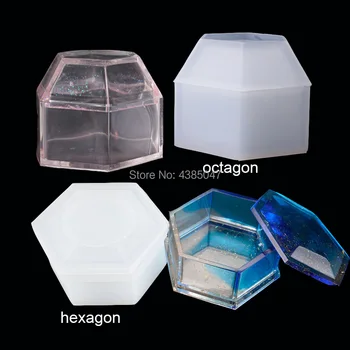 Hexagon sau Octogon Tăietură în Formă de Bijuterii Cutie Cadou Cutie de Depozitare Mucegai UV Rasina Matrite Bijuterii Bijuterii Unelte Accesorii Bijuterii