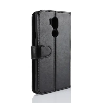 LG7 Caz pentru LG G7 ThinQ G710 Cazuri Portofel Card de Stent Stil Carte de Flip din Piele Acoperă Proteja Capacul negru pentru LG G7