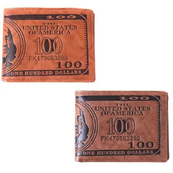 Noua Moda Barbati 1 buc Dolarul american Bill Portofel de Moda de Înaltă Calitate Durabil PU Dolar Bărbați Portofele 11.5 cm*9.5 cm*2 cm