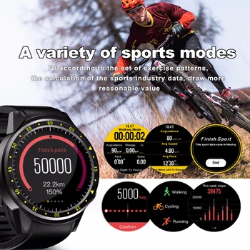 Sport Ceas Inteligent F1 cu GPS-ul de 1.3 inch MTK2503 Bluetooth 0.3 MP aparat de Fotografiat Heart Rate Monitor Somn Ceas Inteligent Suport SIM/Card SD