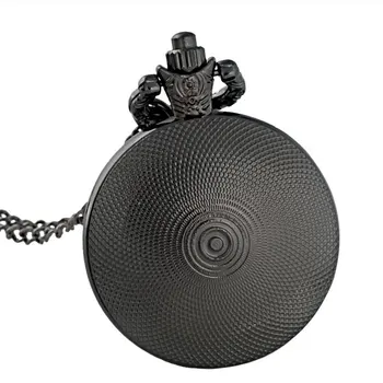 Retro clasic De Nachtwacht Model Negru de Epocă Cuarț Ceas de Buzunar Bărbați Femei FOB Pandantiv Colier de Ore Ceas Cadouri