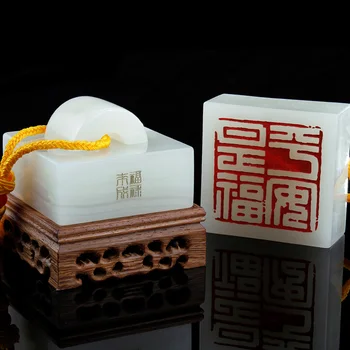 Naturale De Jad Birou Sigiliul De Jad Ornamente Fengshui Zhenzhai De Promovare A Afacerii Cadou Decor De Personalizare