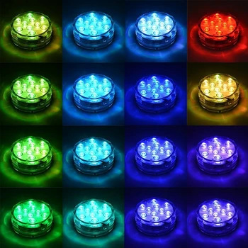 16 Culori Subacvatice de LED-uri de Lumină de Control de la Distanță Lampă Submersibilă IP68 Impermeabil în aer liber, Grădină, Piscină, Baie de Decorare
