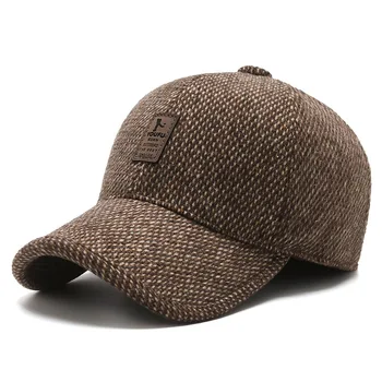 Toamna și Iarna Pălării de Bărbați de Vârstă Mijlocie și Vârstnici de Lână, Pălării de Iarnă în aer liber Ureche de Protecție Șapcă de Baseball Capace Tată Cald Pălărie