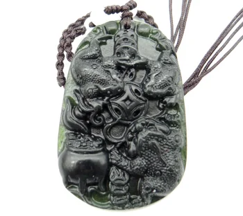 En-gros de piatra Naturala Cuart cristal Chinezesc piatră sculptate manual amuleta Dragon pandantiv pentru diy Bijuterii colier