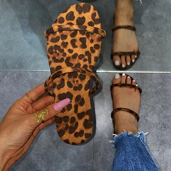 Ins Moda Papuci pentru Femei Apartament aer liber Șarpe, Leopard de Imprimare Diapozitive Plaja Casual Tendință Sandale Femei Doamnelor Pantofi Hotsale