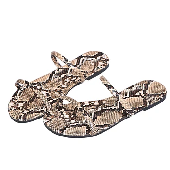 Ins Moda Papuci pentru Femei Apartament aer liber Șarpe, Leopard de Imprimare Diapozitive Plaja Casual Tendință Sandale Femei Doamnelor Pantofi Hotsale