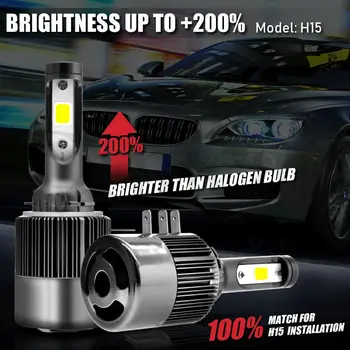 Masina H15 Bec LED Headligh 110W 26000LM Wireless Far Auto cu Lampa de 12V de Conversie de Conducere Lumina 6500K Daytimes de funcționare lightLamp