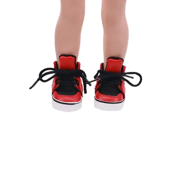 Papusa cu Pantofi de Culoare de Contrast Design de Cusaturi de Culoare Pentru 14,5 Inch Wellie Binevoitor & 32-34Cm Paola Reina Papusa,Papusa Haine Accesorii