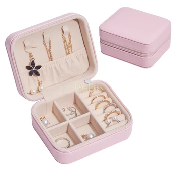 Organizator de bijuterii Portabil Caseta de Bijuterii de Călătorie Jewelrys Cutii Cercel Suport din Piele PU cu Fermoar Impermeabil Caz de Stocare Numai