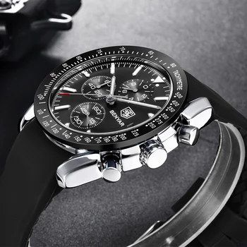 BENYAR Brand de Lux pentru Bărbați din oțel inoxidabil Cuarț ceas de sincronizare impermeabil militare cronograf Bărbați Cuarț ceas relogio masculino