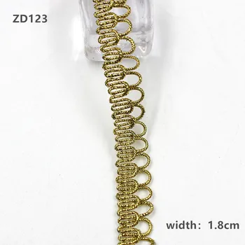 Latime 1.8 cm lățime aur val de dantelă dans popular costume costume rochie de mireasa accesorii de moda ZD123