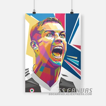 Cristiano Ronaldo Pop art Panza Pictura Decor de Perete de Arta Poze Dormitor Studiu Acasă Decorare Camera de zi Printuri Poster