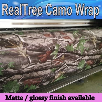 Realtree Camo Vinil pentru Masina Folie Autocolant copac Real frunze de Camuflaj Folie Auto styling acoperă Aer Liber 1.52x30m/Rola 5x98ft