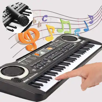 61 Taste Digitale de Muzică Electronică Tastatura Bord Cheie Pian Electric Copii Cadou Plug SUA Jucărie de Învățământ Instrument Muzical