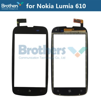 Original Touch Screen Digitizer For Nokia Lumia 610 Față Lentilă De Sticlă Pentru Nokia Lumia 610 Touch Screen Negru De Înlocuire Telefon
