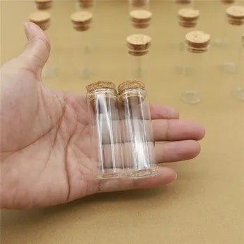24 de piese 12ml 22*60mm Mic Flacon de Sticlă Tub de Testare Dopuri Dop Spice Mini Sticle Recipient DIY Borcane Flacon Sticle Mici de sticlă