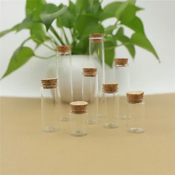 24 de piese 12ml 22*60mm Mic Flacon de Sticlă Tub de Testare Dopuri Dop Spice Mini Sticle Recipient DIY Borcane Flacon Sticle Mici de sticlă
