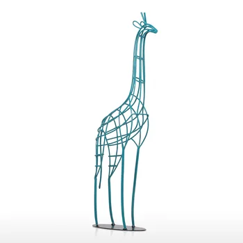 Tooarts Girafa Statuie de Fier 20.8 cm Manual de Fier African Girafa Statuie Sculptura Animale Figurine Decor Acasă Ambarcațiuni