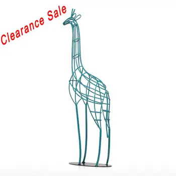 Tooarts Girafa Statuie de Fier 20.8 cm Manual de Fier African Girafa Statuie Sculptura Animale Figurine Decor Acasă Ambarcațiuni