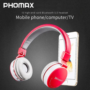 PHOMAX Căști fără Fir Bluetooth setul cu Cască Pliabilă Stereo Reglabil Căști Cu Microfon pentru telefon, PC, TV Xiaomi, Huawei