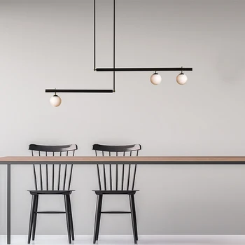 2020 Nou Minimalist Linie Candelabru Postmodern Designer Restaurant Bar living minge de Sticlă CONDUS Agățat Decorative corpuri de iluminat