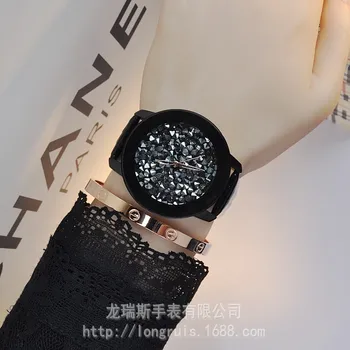 GUOU Brand de Ceasuri Cuarț Ceasuri Femei Ceasuri Impermeabil din Piele de Lux de sex Feminin Ceas Plin Aur cu Diamante Caz