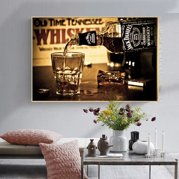 Whisky Băuturi Perete Postere, Printuri Moderne Canvas Tablouri De Arta De Imprimare Bara De Imagini Decorative Pentru Restaurant